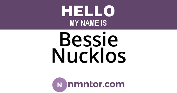 Bessie Nucklos