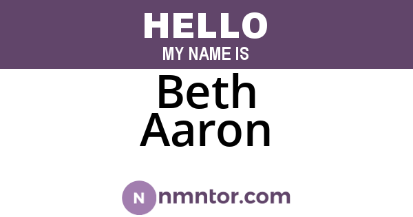Beth Aaron
