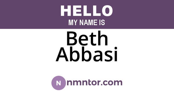 Beth Abbasi