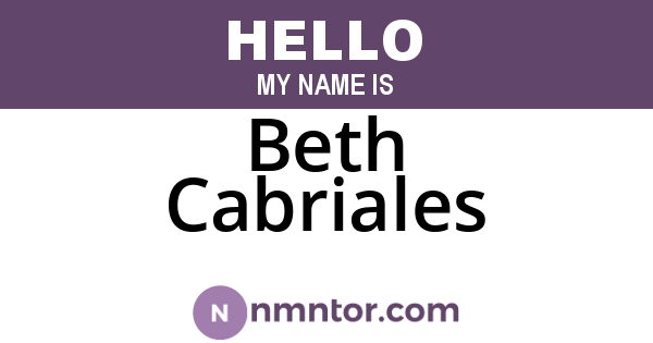 Beth Cabriales
