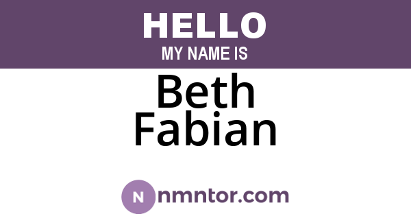 Beth Fabian