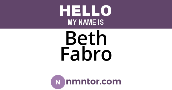 Beth Fabro