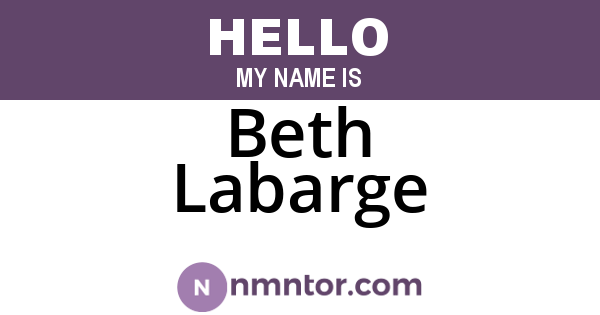 Beth Labarge