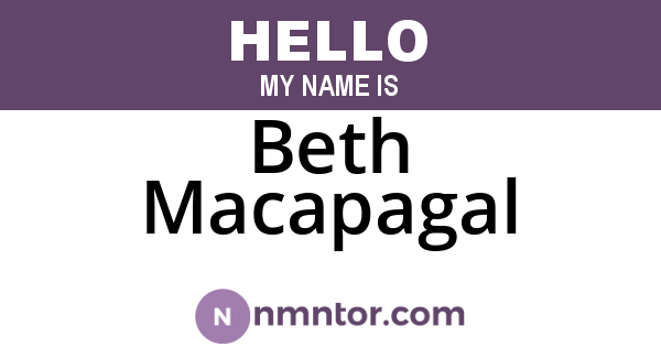 Beth Macapagal