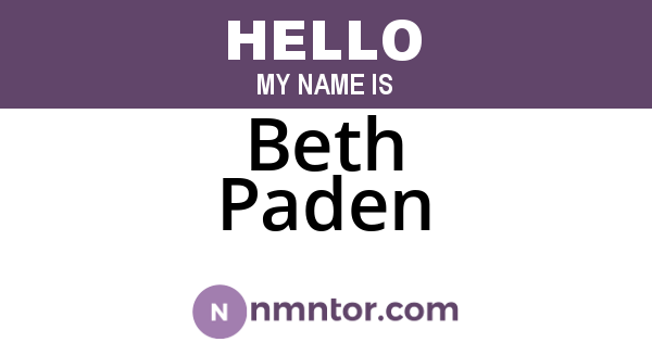 Beth Paden