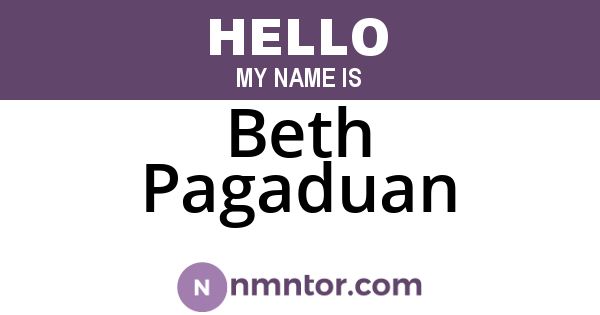 Beth Pagaduan