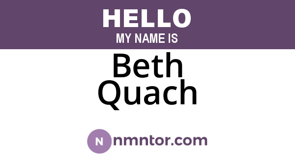 Beth Quach