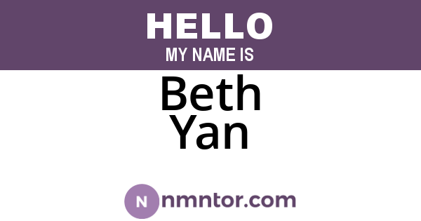 Beth Yan