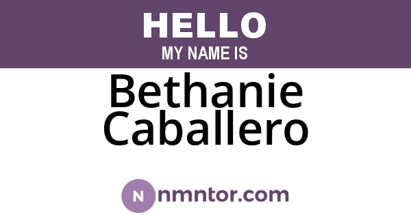 Bethanie Caballero