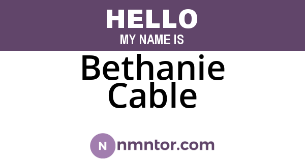 Bethanie Cable