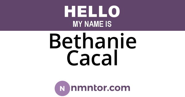 Bethanie Cacal