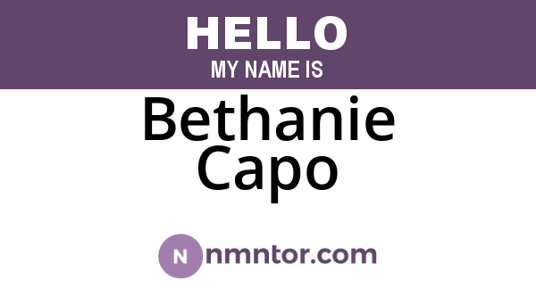 Bethanie Capo