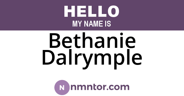 Bethanie Dalrymple