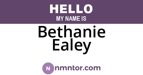 Bethanie Ealey