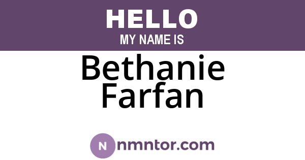 Bethanie Farfan