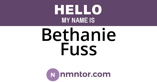 Bethanie Fuss