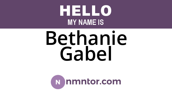 Bethanie Gabel