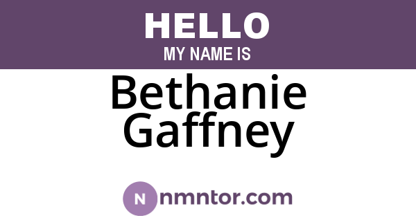 Bethanie Gaffney