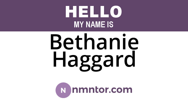 Bethanie Haggard