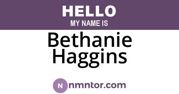 Bethanie Haggins