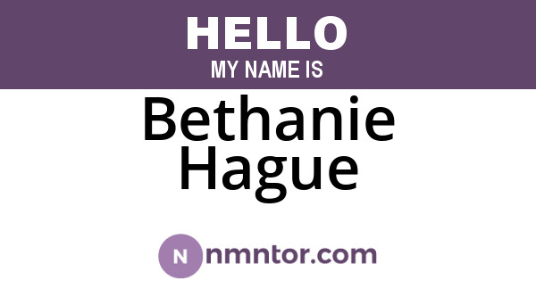 Bethanie Hague