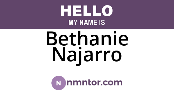 Bethanie Najarro