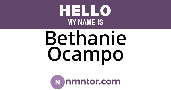 Bethanie Ocampo