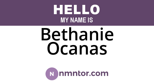Bethanie Ocanas