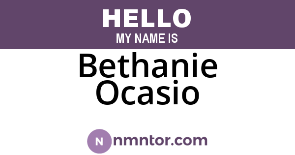 Bethanie Ocasio