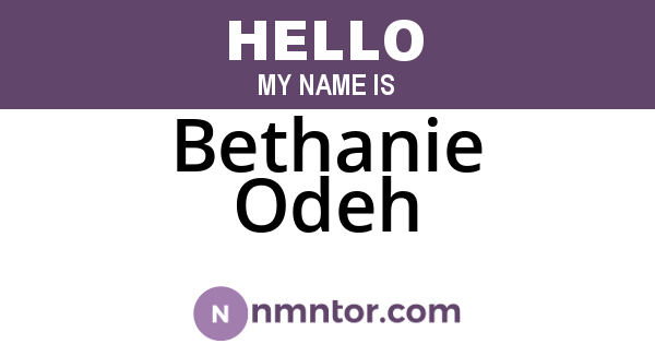Bethanie Odeh
