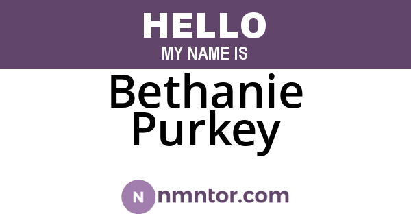 Bethanie Purkey