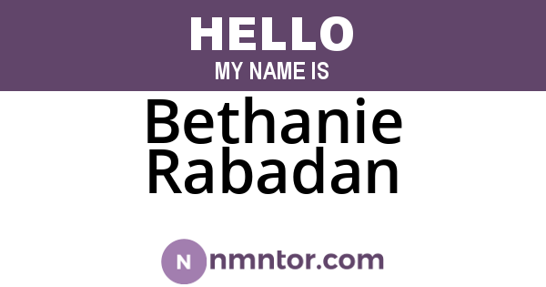 Bethanie Rabadan