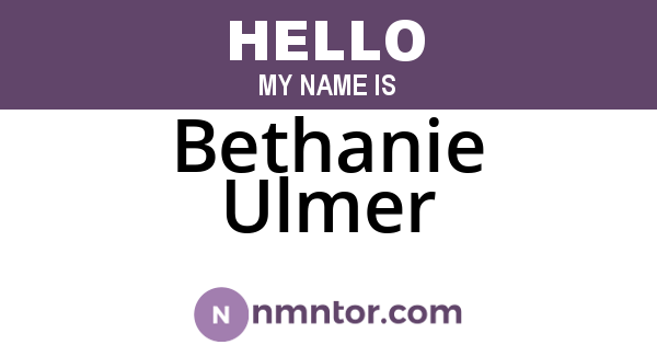 Bethanie Ulmer