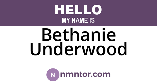 Bethanie Underwood