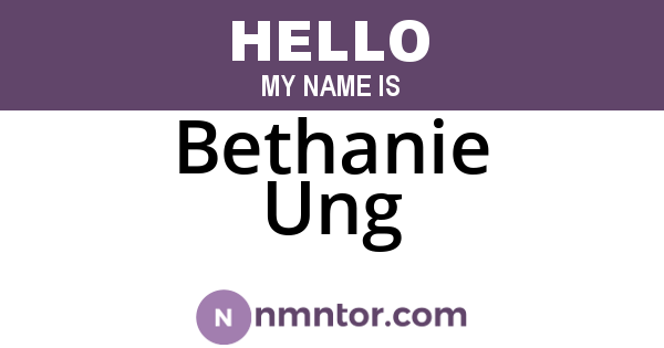 Bethanie Ung