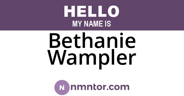 Bethanie Wampler