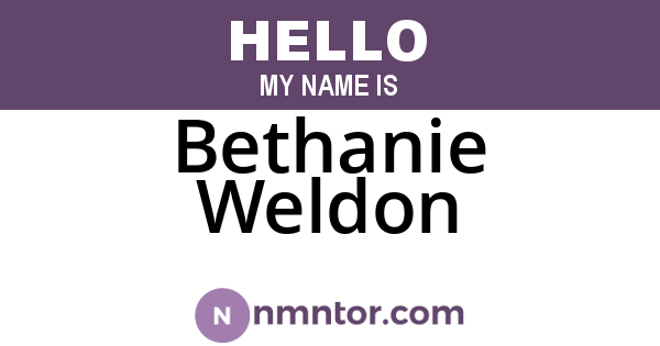 Bethanie Weldon