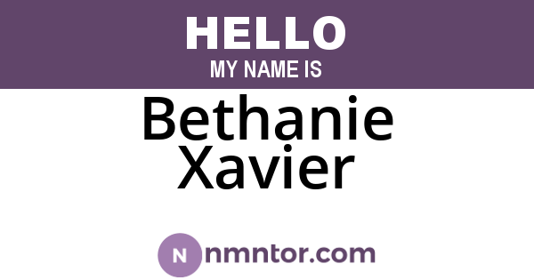 Bethanie Xavier