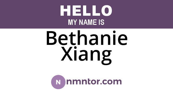 Bethanie Xiang