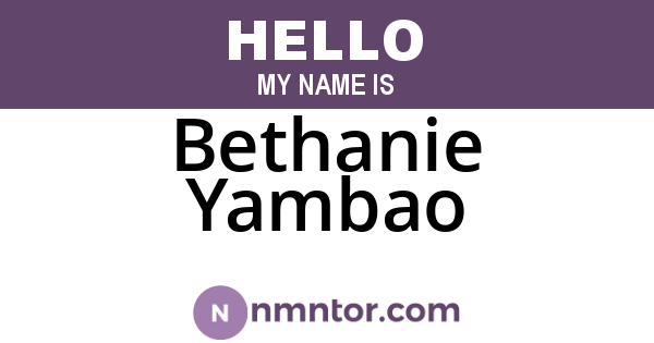 Bethanie Yambao