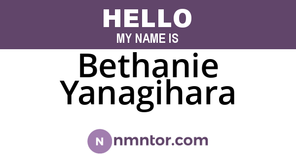 Bethanie Yanagihara