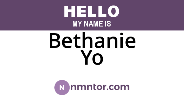 Bethanie Yo