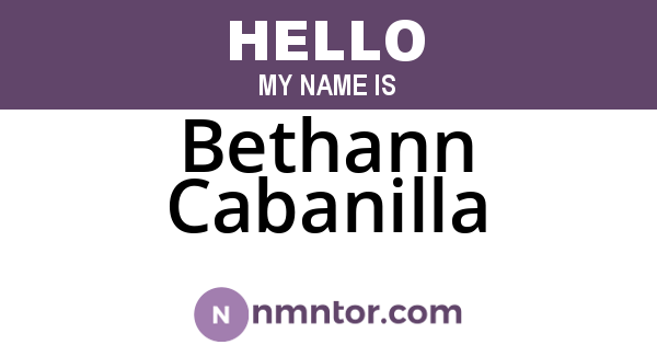 Bethann Cabanilla