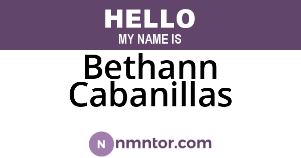 Bethann Cabanillas
