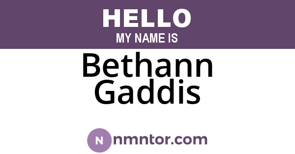 Bethann Gaddis