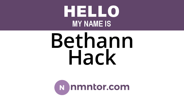 Bethann Hack