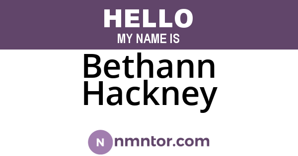 Bethann Hackney