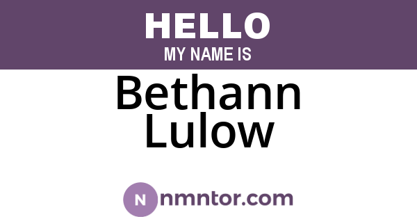 Bethann Lulow