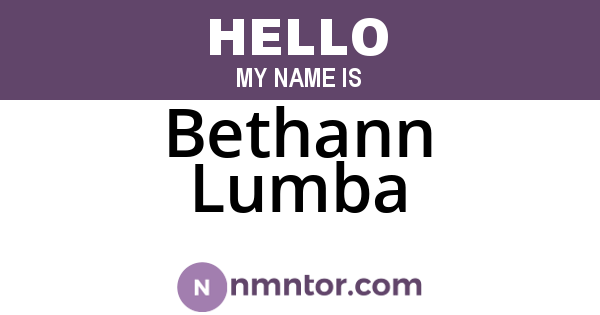 Bethann Lumba