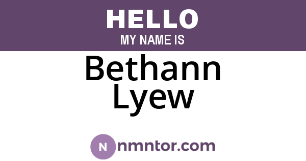 Bethann Lyew